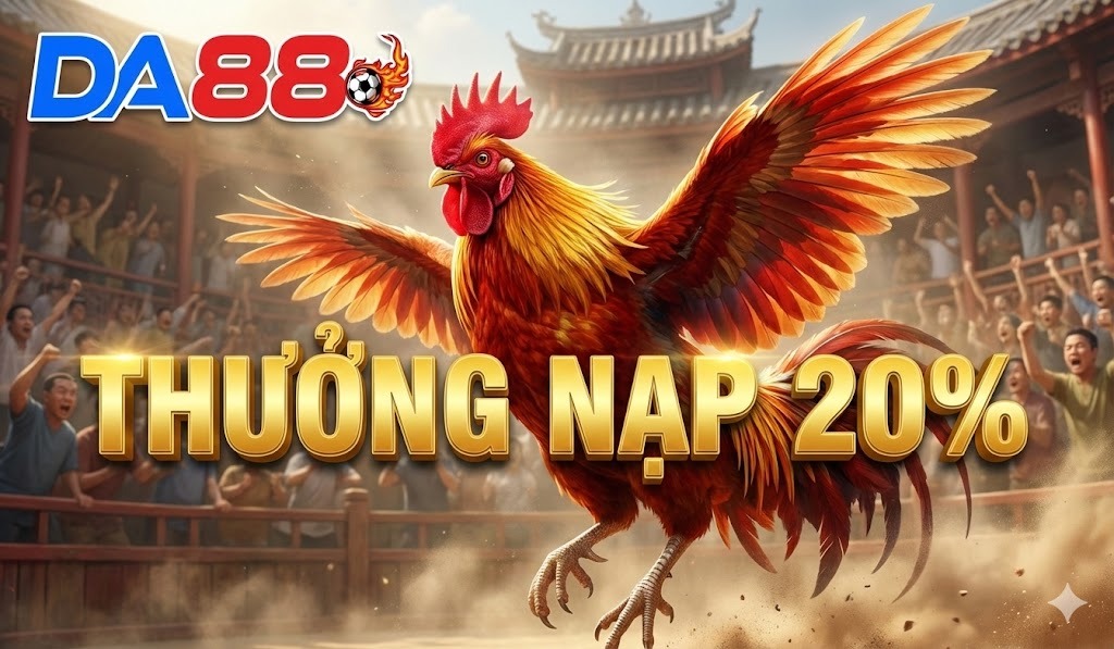 Sức hút của ưu đãi Thưởng nạp 20% hàng ngày tại sảnh Đá gà DA88